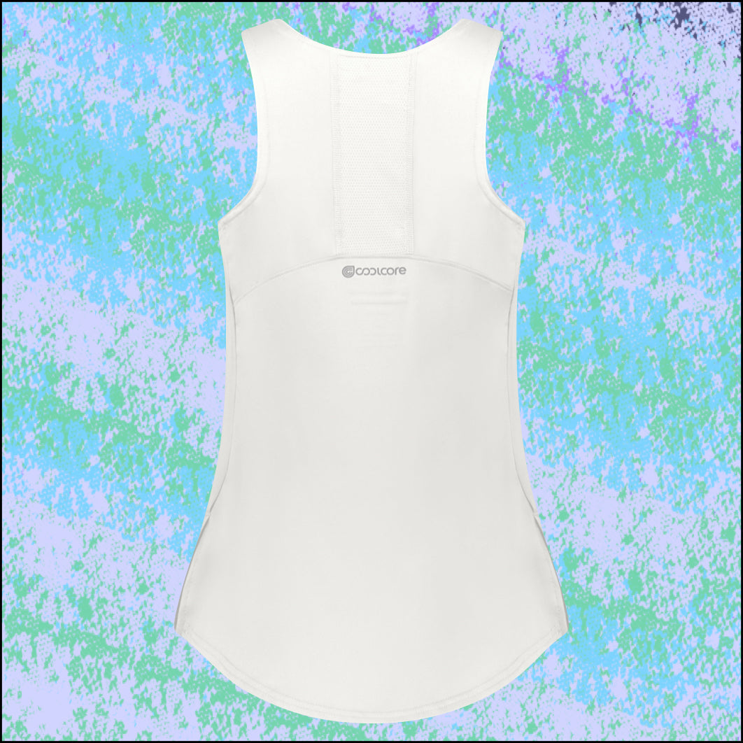 Cheetah Stripe - Ladies Fit Tank - White