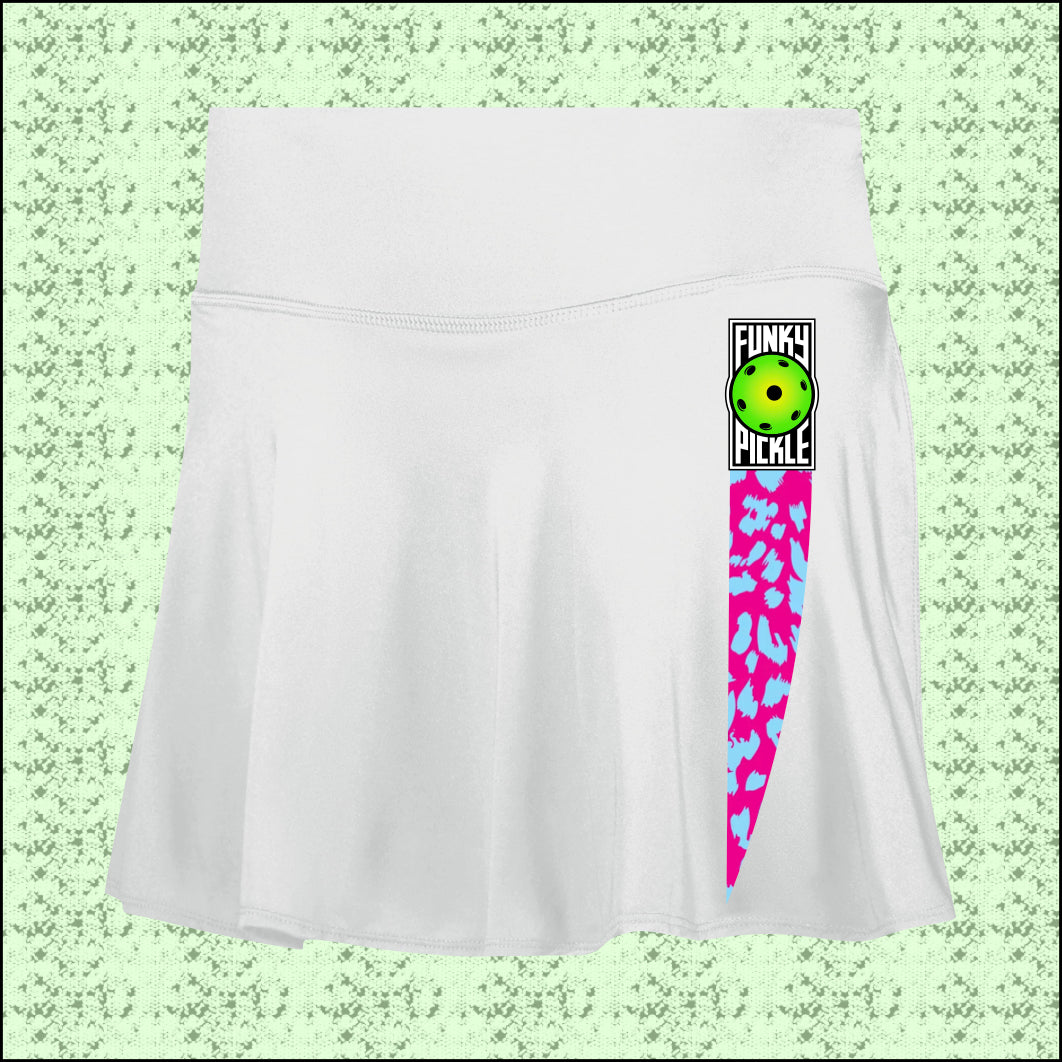 Cheetah Stripe - Performance Skort (White)